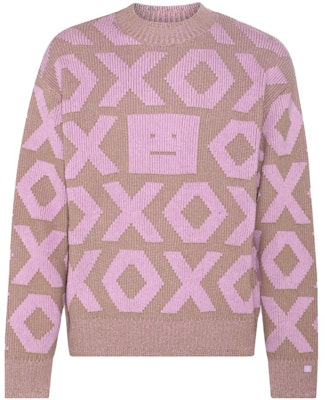 Acne Studios 2023秋冬微笑脸几何羊毛针织毛衣男女同款 - 粉色 C60074-DFS Buy Acne Studios 2023秋冬微笑脸几何羊毛针织毛衣男女同款 - 粉色 C60074-DFS