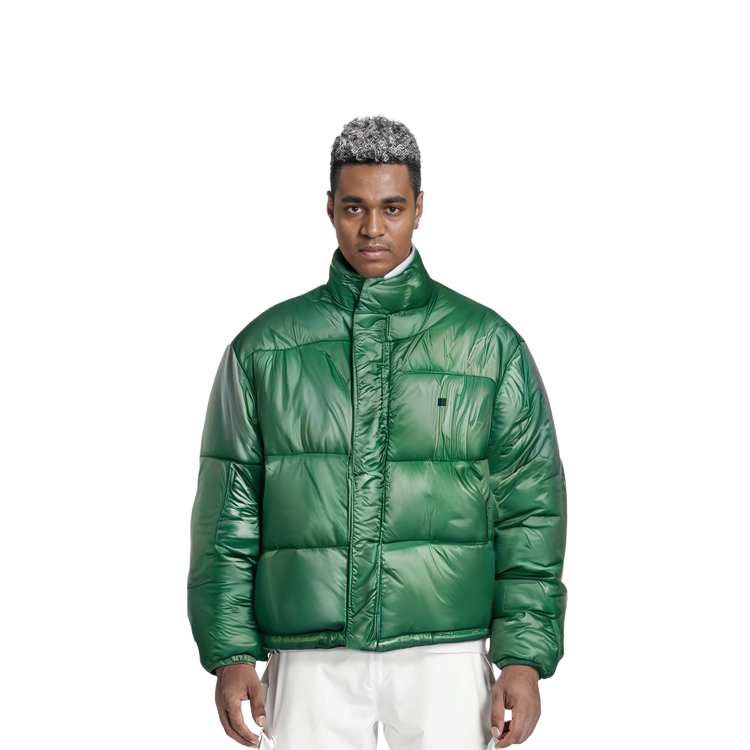 Purchase Acne Studios FW23 Smiley Face Patch Zip-Up Cotton Jacket Unisex Mist Green. C90141-ABB