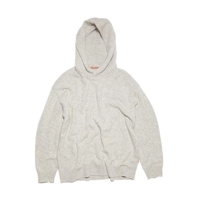 Acne Studios FW23 Solid Knit Sweater Light Gray Mix B60241-ADM