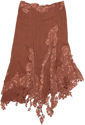 Acne Studios FW23 Skirt Maxi Kasual Coklat Karat dengan Detail Renda. AF0372-BUT Order Acne Studios FW23 Skirt Maxi Kasual Coklat Karat dengan Detail Renda. AF0372-BUT