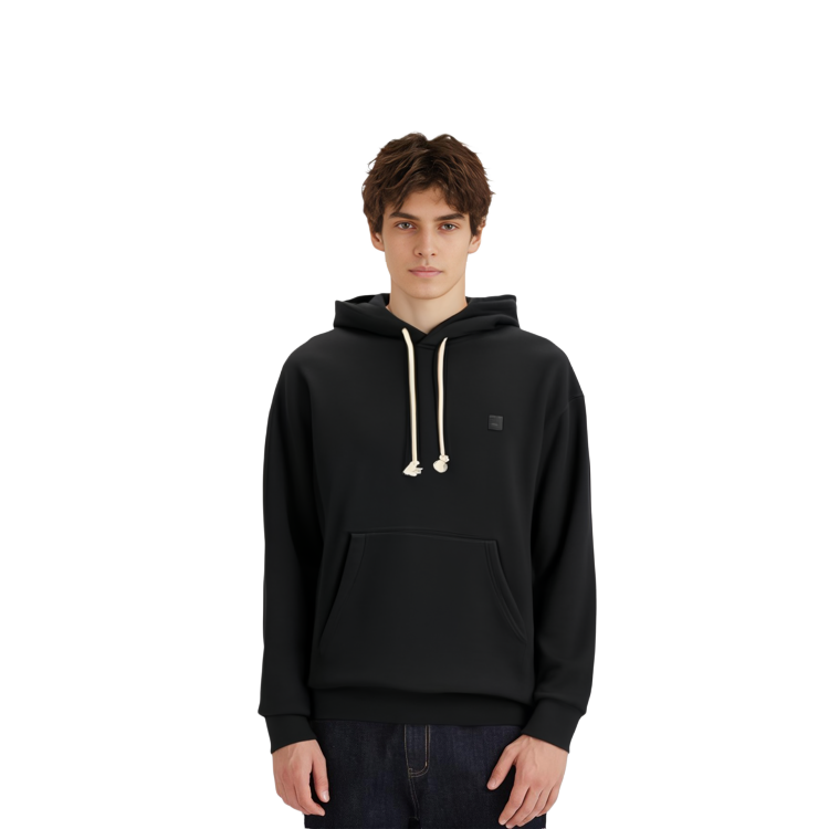 Acne Studios FW23 Unisex Black Crewneck Cotton Face Emblem Hoodie Sweatshirt. CI0079-900 圖 6