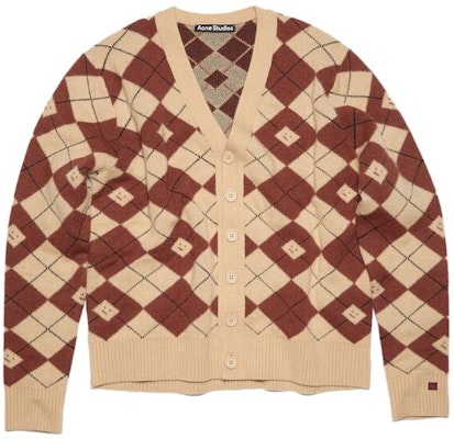 아크네 스튜디오 FW23 유니섹스 페이스 브이넥 가디건 스웨터 비스킷 베이지. C60084-DKE Order 아크네 스튜디오 FW23 유니섹스 페이스 브이넥 가디건 스웨터 비스킷 베이지. C60084-DKE