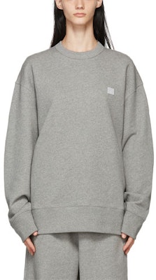 Acne Studios FW23男女同款灰色笑脸印花宽松长袖卫衣 CI0072-X92 Buy Acne Studios FW23男女同款灰色笑脸印花宽松长袖卫衣 CI0072-X92