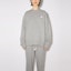 Shop Acne Studios FW23男女同款灰色笑脸印花宽松长袖卫衣 CI0072-X92