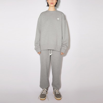 Acne Studios FW23 Unisex Grey Smiley Face Print Oversized Long Sleeve Sweatshirt CI0072-X92 Purchase Acne Studios FW23 Unisex Grey Smiley Face Print Oversized Long Sleeve Sweatshirt CI0072-X92