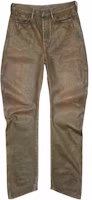 Acne Studios FW23 Unisex Loose Coated Denim Distressed Jeans Beige. A00408-BUF Acne Studios FW23 Unisex Loose Coated Denim Distressed Jeans Beige. A00408-BUF
