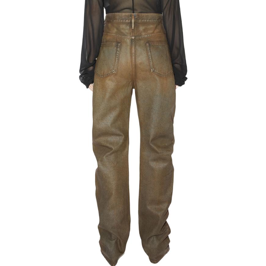 Acne Studios FW23 Unisex Loose Coated Denim Distressed Jeans Beige. A00408-BUF 圖 4