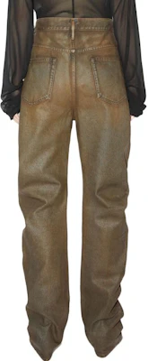 Acne Studios FW23 Unisex Jeans Loose Coated Denim Distressed Beige. A00408-BUF Shop Acne Studios FW23 Unisex Jeans Loose Coated Denim Distressed Beige. A00408-BUF