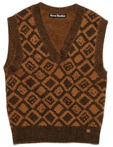 Chaleco de Punto Unisex Acne Studios Smiley Face FW23 de Lana - Marrón. C60069-DFI Order Chaleco de Punto Unisex Acne Studios Smiley Face FW23 de Lana - Marrón. C60069-DFI