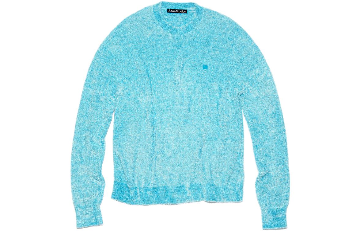 Acne Studios FW23 Unisex Textured Face Knit Pullover Sweater Blue. C60073-AAJ 圖 2