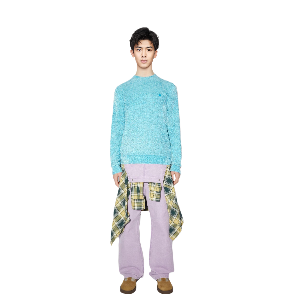 Acne Studios FW23 Unisex Textured Face Knit Pullover Sweater Blue. C60073-AAJ 圖 3