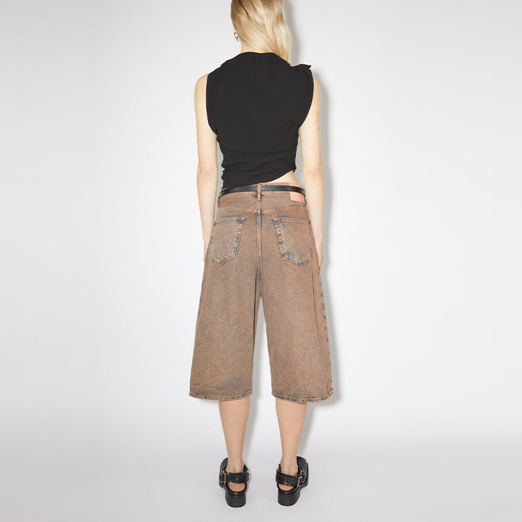 Shop Acne Studios FW23复古中长款裆部设计牛仔短裤 男女款 CE0041-CHS