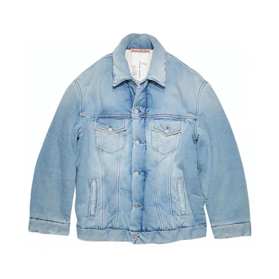 Acne Studios FW23 Washed Denim Jacket with Chest Pocket Unisex - Light Blue. C90151-228