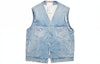 Buy Acne Studios FW23 Vest Leher V Butang Unisex Biru Muda. C90152-228