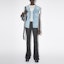 Lookbook Acne Studios FW23 Vest Leher V Butang Unisex Biru Muda. C90152-228