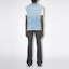 Shop Acne Studios FW23 Vest Leher V Butang Unisex Biru Muda. C90152-228