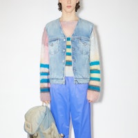 Acne Studios FW23 Vest Leher V Butang Unisex Biru Muda. C90152-228 Purchase Acne Studios FW23 Vest Leher V Butang Unisex Biru Muda. C90152-228