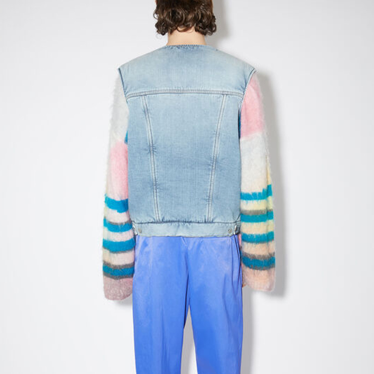 Details for Acne Studios FW23 Rompi Kancing V-Leher Unisex Biru Muda. C90152-228