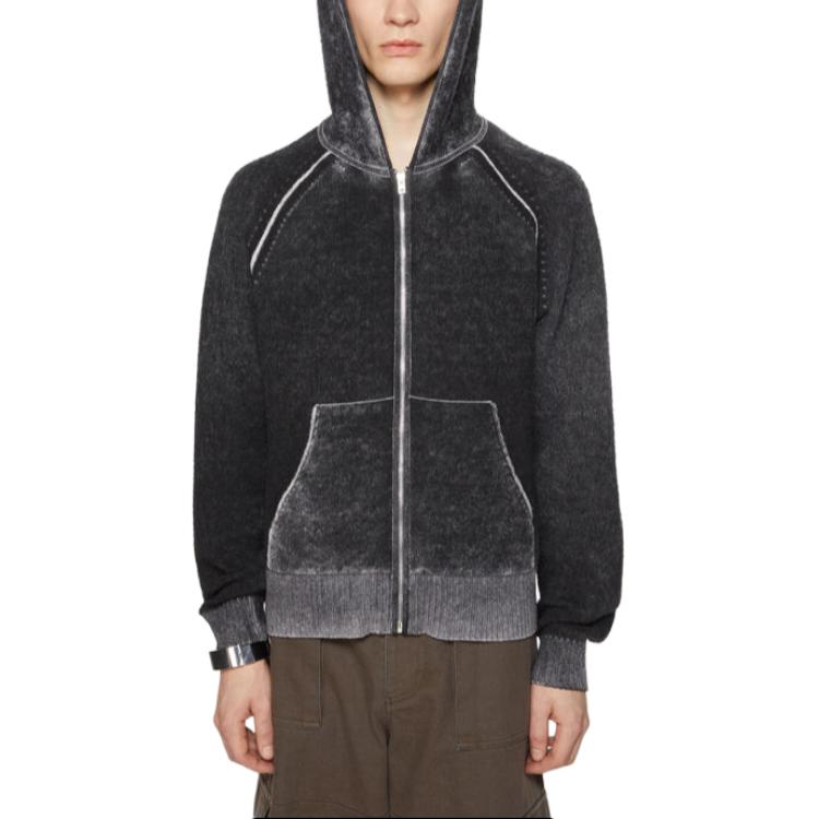 Lookbook Acne Studios FW24黑色拉链连帽卫衣简约休闲风格. B60330-900