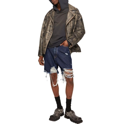 Acne Studios FW24 蓝色水洗宽松中腰牛仔短裤 BE0158-AUZ Shop Acne Studios FW24 蓝色水洗宽松中腰牛仔短裤 BE0158-AUZ