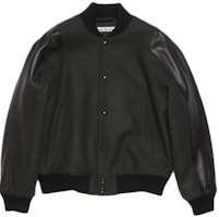 Acne Studios FW24 Dark Grey Single-Breasted Baseball Collar Jacket. B90771-AFK Acne Studios FW24 Dark Grey Single-Breasted Baseball Collar Jacket. B90771-AFK