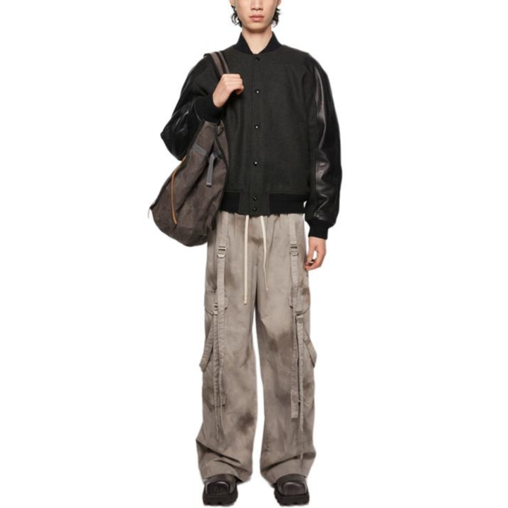 Lookbook Acne Studios FW24  Dark Grey Single-Breasted Baseball Collar Jacket. B90771-AFK