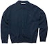 Order Acne Studios FW24 Kardigan Sweater Bordir Navy Gelap dengan Trim Rajut. B60294-DKB