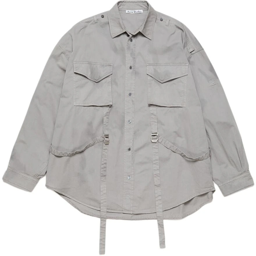 acne-studios-fw-24-gray-button-up-long-sleeve-shirt-casual-minimalist-bb-0603-dlh