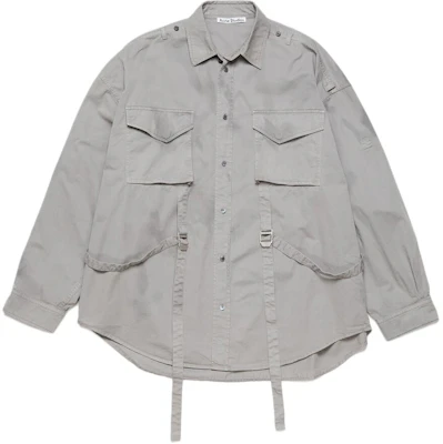Camisa Gris de Manga Larga Acne Studios FW24 Casual Minimalista con Botones. BB0603-DLH Buy Camisa Gris de Manga Larga Acne Studios FW24 Casual Minimalista con Botones. BB0603-DLH