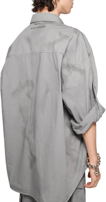 Camisa Gris de Manga Larga Acne Studios FW24 Casual Minimalista con Botones. BB0603-DLH Shop Camisa Gris de Manga Larga Acne Studios FW24 Casual Minimalista con Botones. BB0603-DLH