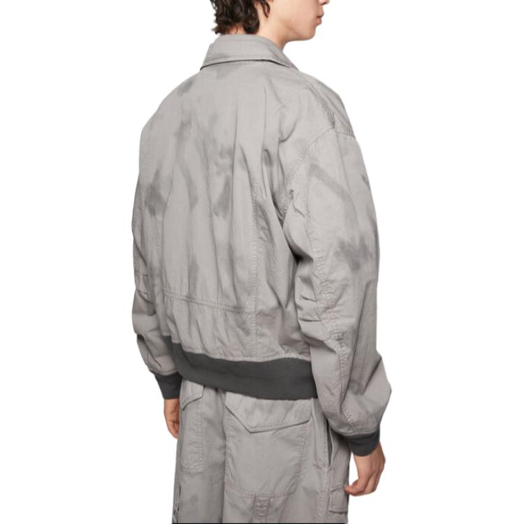 Purchase Jaket Casual Zip-Up Longgar Acne Studios FW24 Abu-Abu. B90781-DLH