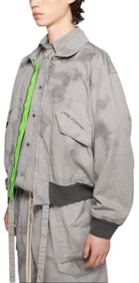 Chaqueta Gris Suelta Casual con Cremallera Acne Studios FW24. B90781-DLH Details for Chaqueta Gris Suelta Casual con Cremallera Acne Studios FW24. B90781-DLH