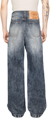 Acne Studios FW24 Jeans Denim Abu-Abu Loose Fit Logo Patch Mid-Rise. BK0619-AA7 Details for Acne Studios FW24 Jeans Denim Abu-Abu Loose Fit Logo Patch Mid-Rise. BK0619-AA7