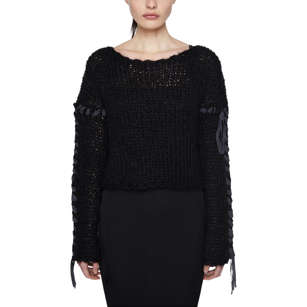 Lookbook Acne Studios FW24 Suéter Casual Negro Oversize. A60544-900