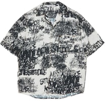 Acne Studios FW24 Relaxed Short Sleeve Pocket Shirt Light Grey/Black. BB0600-DN5 Acne Studios FW24 Relaxed Short Sleeve Pocket Shirt Light Grey/Black. BB0600-DN5