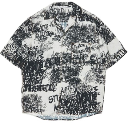 Acne Studios FW24 Relaxed Short Sleeve Pocket Shirt Light Grey/Black. BB0600-DN5 Buy Acne Studios FW24 Relaxed Short Sleeve Pocket Shirt Light Grey/Black. BB0600-DN5