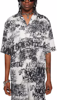 Lookbook Acne Studios FW24 宽松短袖口袋衬衫 浅灰/黑色. BB0600-DN5