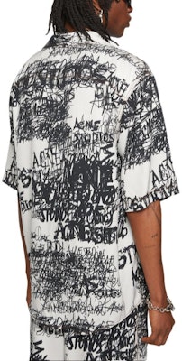 Acne Studios FW24 Relaxed Short Sleeve Pocket Shirt Light Grey/Black. BB0600-DN5 Shop Acne Studios FW24 Relaxed Short Sleeve Pocket Shirt Light Grey/Black. BB0600-DN5