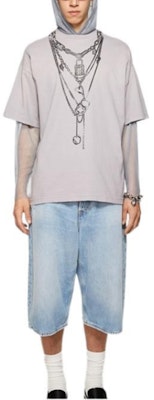 Acne Studios FW24 Straight-Leg Denim Shorts Light Blue. BE0162-228 Lookbook Acne Studios FW24 Straight-Leg Denim Shorts Light Blue. BE0162-228