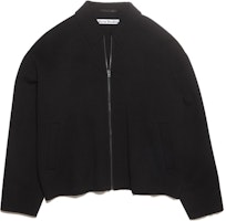 Acne Studios FW24 Wool Zip-Up Jacket Black Classic Design Long Sleeve. B90699-900 Acne Studios FW24 Wool Zip-Up Jacket Black Classic Design Long Sleeve. B90699-900