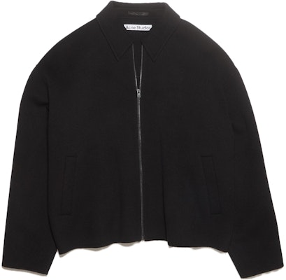 Chaqueta de Lana Acne Studios FW24 Cremallera Negra Diseño Clásico Manga Larga. B90699-900 Order Chaqueta de Lana Acne Studios FW24 Cremallera Negra Diseño Clásico Manga Larga. B90699-900