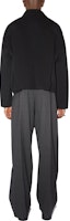 Shop Acne Studios FW24 羊毛拉鏈外套 黑色 經典設計 長袖外套。 B90699-900