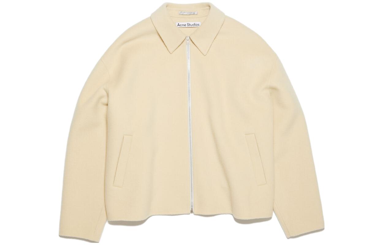 Order Acne Studios FW24 Chaqueta de Lana con Cremallera Beige Avena B90699-AE6