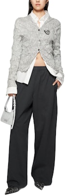 Acne Studios FW24 黑色寬鬆款字母印花休閒長褲(男女適用)。 CK0114-900 Shop Acne Studios FW24 黑色寬鬆款字母印花休閒長褲(男女適用)。 CK0114-900