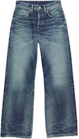 Acne Studios FW24 Cleanfit Mid-Waist Wide-Leg Cotton Jeans Blue Denim. B00382-863 Acne Studios FW24 Cleanfit Mid-Waist Wide-Leg Cotton Jeans Blue Denim. B00382-863