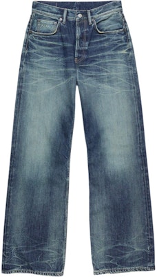 Acne Studios FW24 清新版中腰宽腿蓝色牛仔棉质牛仔裤. B00382-863 Order Acne Studios FW24 清新版中腰宽腿蓝色牛仔棉质牛仔裤. B00382-863