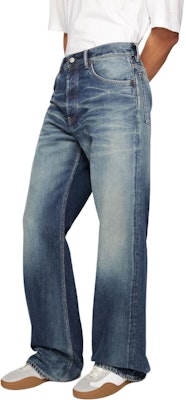 Acne Studios FW24 清新版中腰宽腿蓝色牛仔棉质牛仔裤. B00382-863 Purchase Acne Studios FW24 清新版中腰宽腿蓝色牛仔棉质牛仔裤. B00382-863