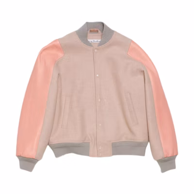 Acne Studios FW24 Colorblock Ribbed Casual Jacket Light Pink B90771-BKY