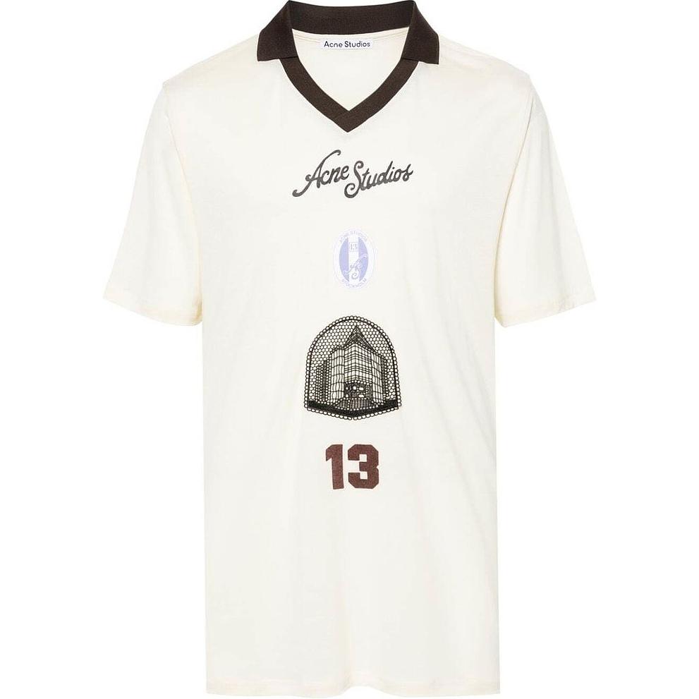 Acne Studios FW24 Digital Print Oversized T-Shirt Mens White BL0382IVORYWHITE