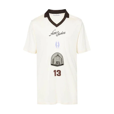 Acne Studios FW24 Digital Print Oversized T-Shirt Mens White BL0382IVORYWHITE
